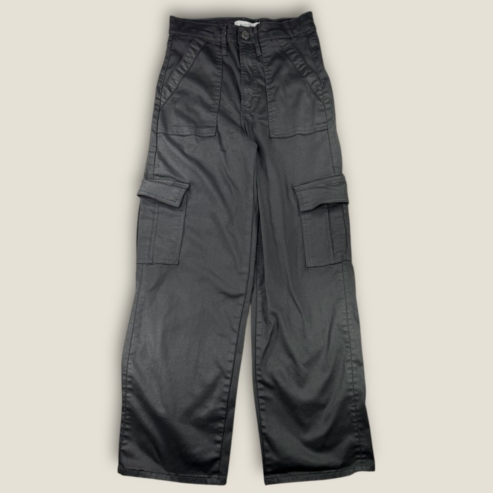 Women's Black Wide Leg Cargo‎ Pants